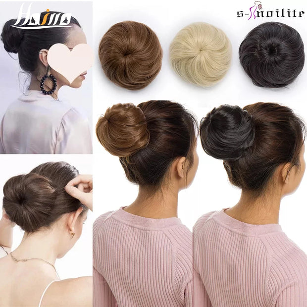 Synthetic Adjustable Hair Scrunchie Ponytails Extensions