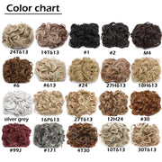 Large Comb Clips In Curly Hair Extension Synthetic Hair Pieces