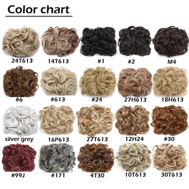 Large Comb Clips In Curly Hair Extension Synthetic Hair Pieces