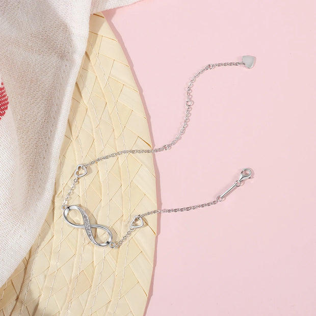 925 Sterling Silver Infinity Adjustable Bracelets for Women