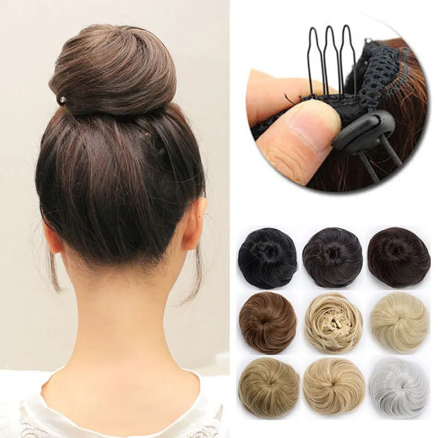 Synthetic Adjustable Hair Scrunchie Ponytails Extensions