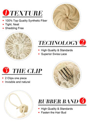 Synthetic Adjustable Hair Scrunchie Ponytails Extensions