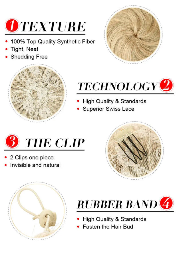 Synthetic Adjustable Hair Scrunchie Ponytails Extensions