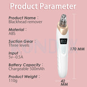 Blackhead Remover, Pore Vacuum Cleaner Black Dot, Nose Pore Acne Facial Cleaning, Pimple Remover Beauty Tool