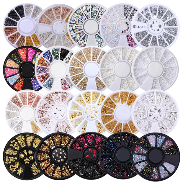 Nail Art Glitter Rhinestone - Multi-shape Crystal gems jewelry Bead Manicure decoration accessories