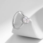 MODIAN Classic Oval 1CT Zirconia Ring 925 Sterling Silver Sparkling Jewelry For Women Valentine’s Day Gift