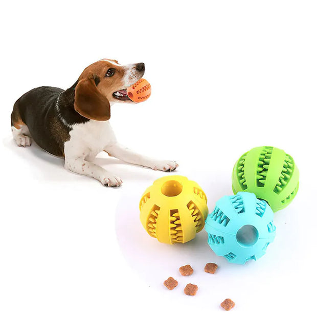 Pet Toys for Small Dogs - Interactive Elasticity Puppy Chew Toy Tooth Cleaning Rubber - Food Ball Toy