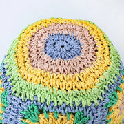 Japan/Korean Crochet Hat Pure Hand-Woven Summer Sunshade Breathable Bucket Hat