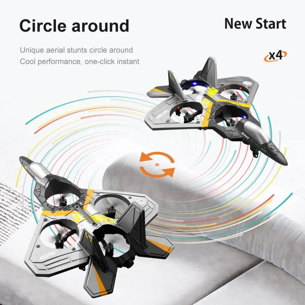 V17 RC Remote Control Airplane, 2.4G Remote Control Fighter Airplane - EPP Foam Toys Drone Gifts for Kids