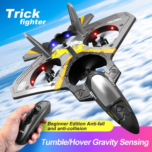 V17 RC Remote Control Airplane, 2.4G Remote Control Fighter Airplane - EPP Foam Toys Drone Gifts for Kids