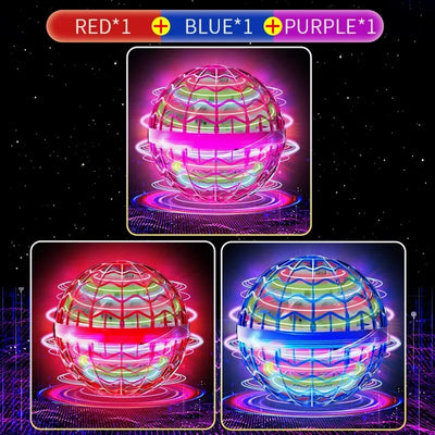 Flying Orb Ball Boomerang LED Light Drone – Fidget Spinner Ball indoor Outdoor Toys for Kids Birthday Gift