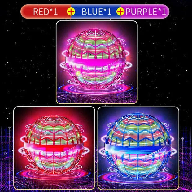 Flying Orb Ball Boomerang LED Light Drone – Fidget Spinner Ball indoor Outdoor Toys for Kids Birthday Gift